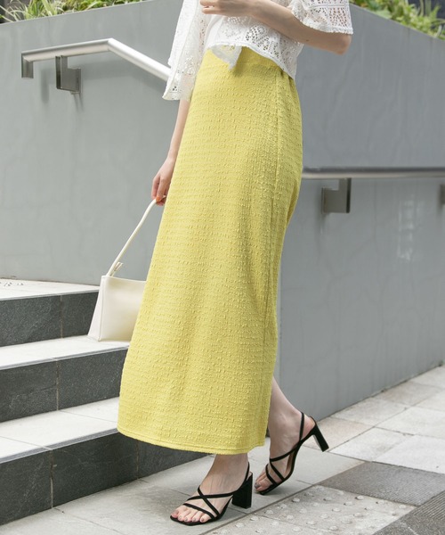 ALAND（エーランド）の「3.3 Field Trip／カットタイトスカート 2196478（スカート・レディース・クリーム/ブラック/イエロー/パープル・FREE）」の13枚目の写真