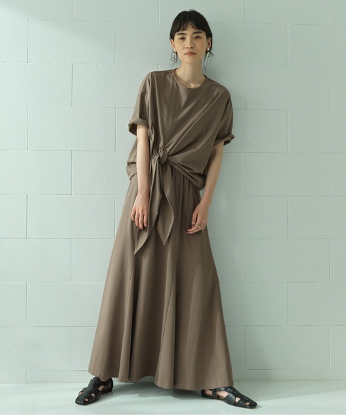 GALLARDAGALANTE（ガリャルダガランテ）の「《セットアップ対応》カットフレアスカート（スカート・レディース・チャコールグレー/モカ・FREE）」の3枚目の写真