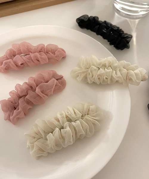 cream creme（クリームクレーム）の「シースルーレースクリップピン（ヘアピン・レディース・ブラック/ホワイト/ピンク・FREE）」の7枚目の写真