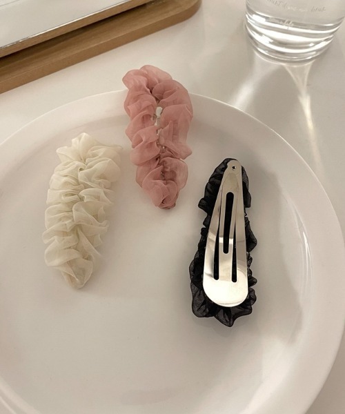 cream creme（クリームクレーム）の「シースルーレースクリップピン（ヘアピン・レディース・ブラック/ホワイト/ピンク・FREE）」の8枚目の写真