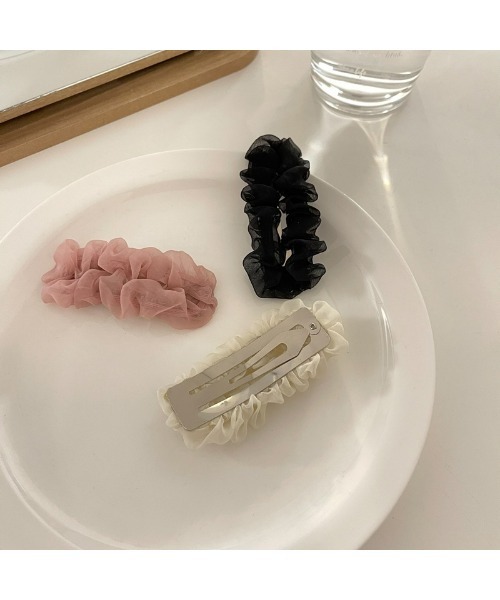 cream creme（クリームクレーム）の「シースルーレースクリップピン（ヘアピン・レディース・ブラック/ホワイト/ピンク・FREE）」の10枚目の写真