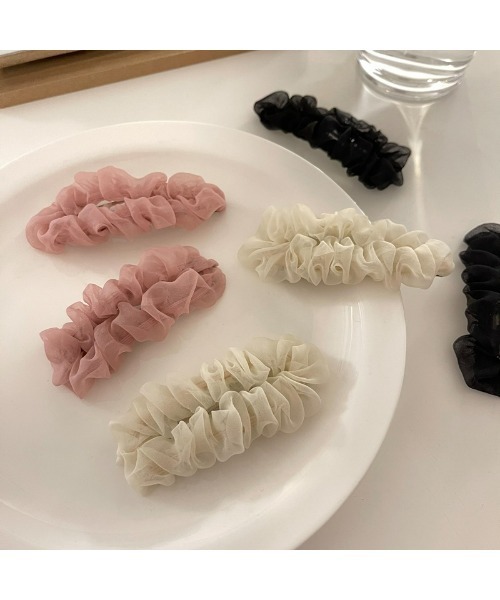 cream creme（クリームクレーム）の「シースルーレースクリップピン（ヘアピン・レディース・ブラック/ホワイト/ピンク・FREE）」の11枚目の写真