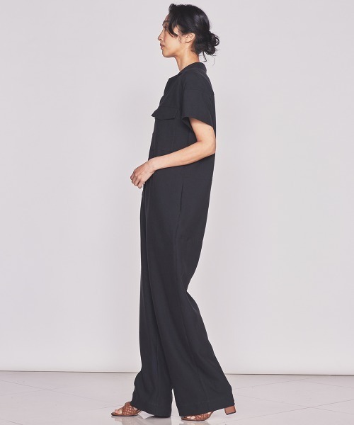 DOUBLE STANDARD CLOTHING（ダブルスタンダードクロージング）の「リネンシャツコンビネゾン（サロペット/オーバーオール・レディース・ロイヤルブルー/ブラック・38/36）」の5枚目の写真