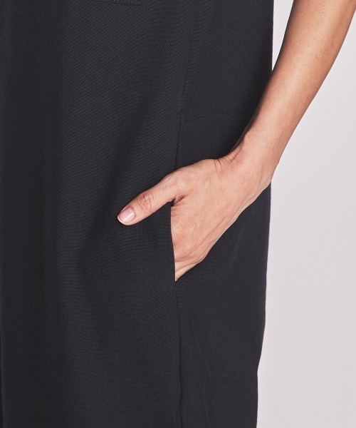 DOUBLE STANDARD CLOTHING（ダブルスタンダードクロージング）の「リネンシャツコンビネゾン（サロペット/オーバーオール・レディース・ロイヤルブルー/ブラック・38/36）」の11枚目の写真