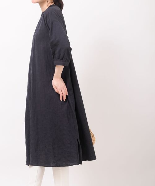 rps(アールピーエス)の「7分袖コットンワンピース(ワンピース・レディース・ネイビー/チェック/ストライプ/チャコールグレー・フリー)」の16枚目の写真