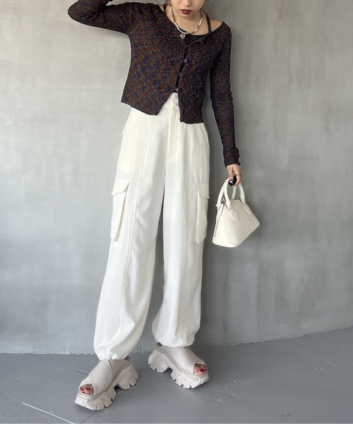 JEANASIS（ジーナシス）の「7Gノットヤーンショートカーディガン（カーディガン/ボレロ・レディース・マルチ/イエロー系その他/ブラウン系その他・FREE）」の17枚目の写真