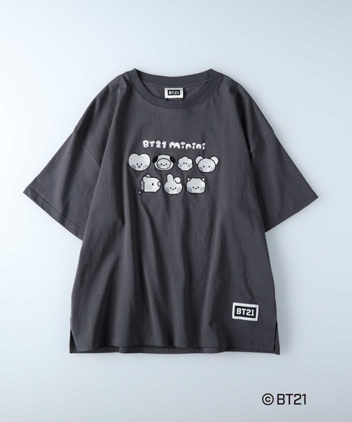 Right-on(ライトオン)の「BT21mininiT(Tシャツ/カットソー・レディース・ブルー/ダークグレー・M/L)」の9枚目の写真