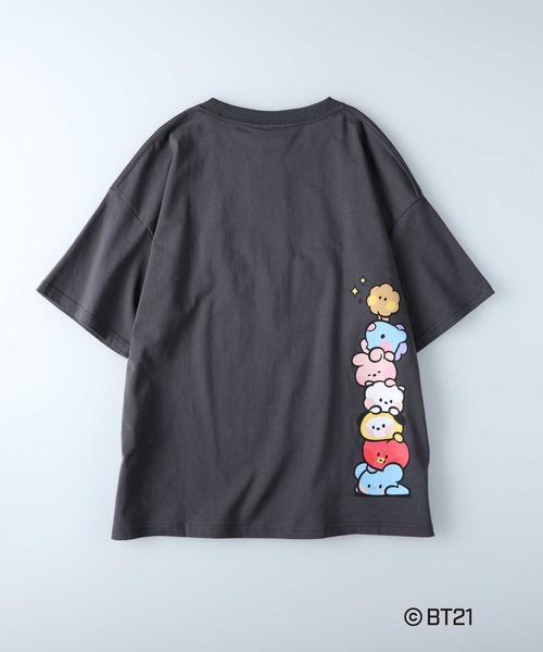 Right-on(ライトオン)の「BT21mininiT(Tシャツ/カットソー・レディース・ブルー/ダークグレー・M/L)」の10枚目の写真