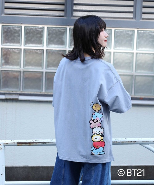 Right-on(ライトオン)の「BT21mininiT(Tシャツ/カットソー・レディース・ブルー/ダークグレー・M/L)」の7枚目の写真