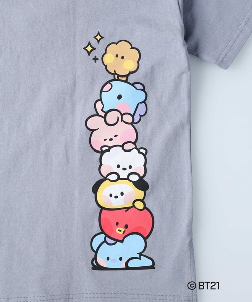 Right-on(ライトオン)の「BT21mininiT(Tシャツ/カットソー・レディース・ブルー/ダークグレー・M/L)」の17枚目の写真
