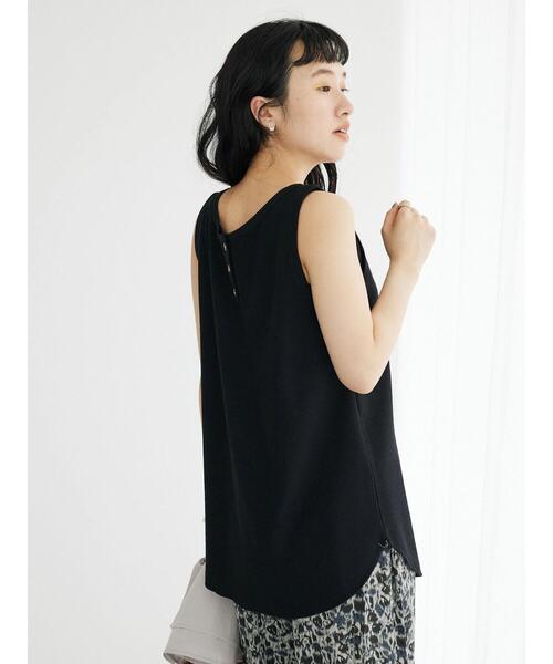 CRAFT STANDARD BOUTIQUE(クラフトスタンダードブティック)の「ワッフル2WAYタンクトップ(Tシャツ/カットソー・レディース・ブラック/ナチュラル/オフホワイト/ベージュ/グリーン・FREE)」の22枚目の写真