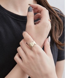 【LIMITED NUMBER】MOON ニッケルフリー マットメタル ムーンサイクル フリーサイズ 指輪