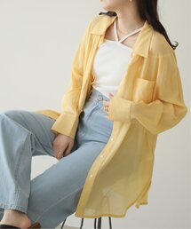 RAY CASSIN（レイカズン）の「ポケット付カラーシアーシャツ（シャツ/ブラウス）」