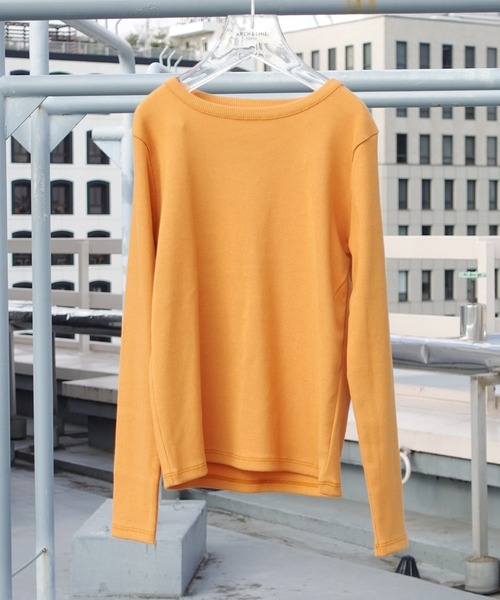 ARCH & LINE（アーチアンドライン）の「コットンリブ長袖クルーネックTシャツ COTTON RIB C/N TEE（Tシャツ/カットソー・キッズ・ホワイト/ブラック・XL/M/L/S）」の5枚目の写真