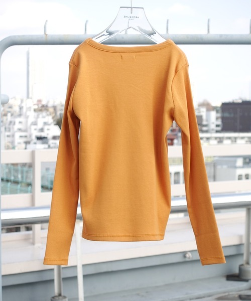 ARCH & LINE（アーチアンドライン）の「コットンリブ長袖クルーネックTシャツ COTTON RIB C/N TEE（Tシャツ/カットソー・キッズ・ホワイト/ブラック・XL/M/L/S）」の6枚目の写真