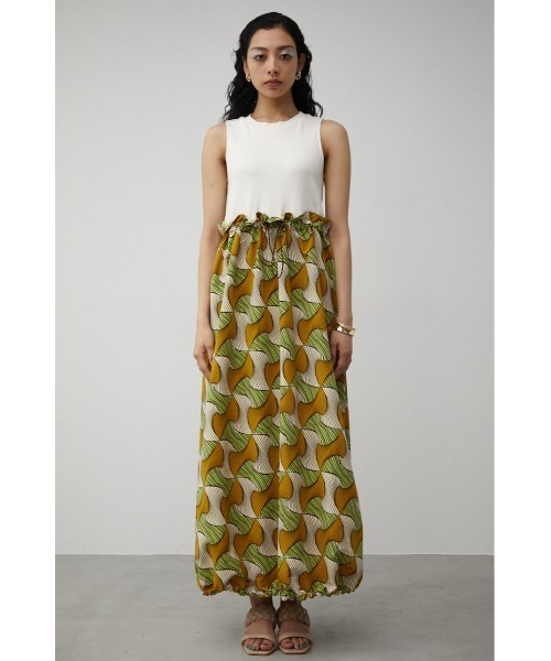 AZUL by moussy（アズールバイマウジー）の「DOCKING DRAWSTRING ONEPIECE/ドッキングドローストリングワンピース（ワンピース・レディース・ホワイト系その他/ブラック系その他・SMALL/MEDIUM）」の6枚目の写真