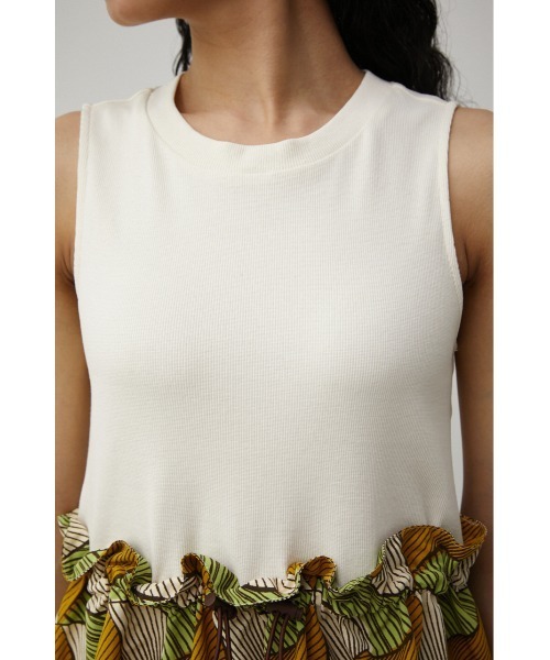 AZUL by moussy（アズールバイマウジー）の「DOCKING DRAWSTRING ONEPIECE/ドッキングドローストリングワンピース（ワンピース・レディース・ホワイト系その他/ブラック系その他・SMALL/MEDIUM）」の17枚目の写真