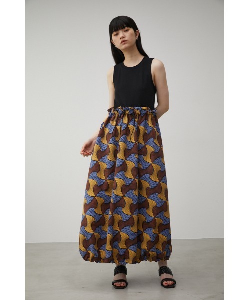 AZUL by moussy（アズールバイマウジー）の「DOCKING DRAWSTRING ONEPIECE/ドッキングドローストリングワンピース（ワンピース・レディース・ホワイト系その他/ブラック系その他・SMALL/MEDIUM）」の9枚目の写真