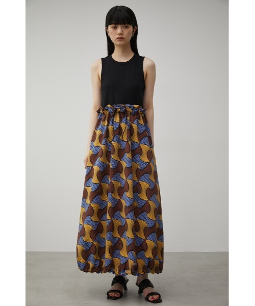 AZUL by moussy（アズールバイマウジー）の「DOCKING DRAWSTRING ONEPIECE/ドッキングドローストリングワンピース（ワンピース・レディース・ホワイト系その他/ブラック系その他・SMALL/MEDIUM）」の13枚目の写真