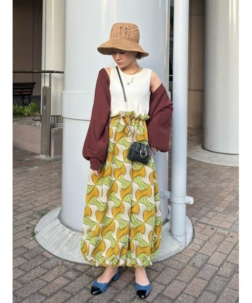 AZUL by moussy（アズールバイマウジー）の「DOCKING DRAWSTRING ONEPIECE/ドッキングドローストリングワンピース（ワンピース・レディース・ホワイト系その他/ブラック系その他・SMALL/MEDIUM）」の21枚目の写真