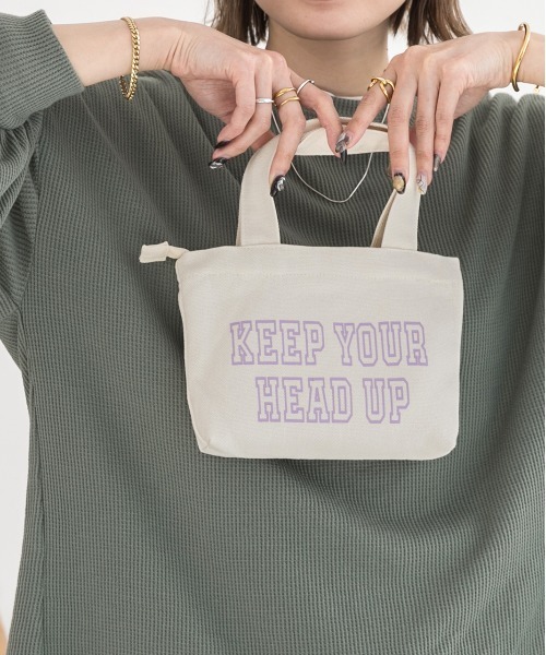 ブラウン ロゴ入り ハンドバッグ セール】アソートデザイン ファスナー付き ロゴキャンバスミニ