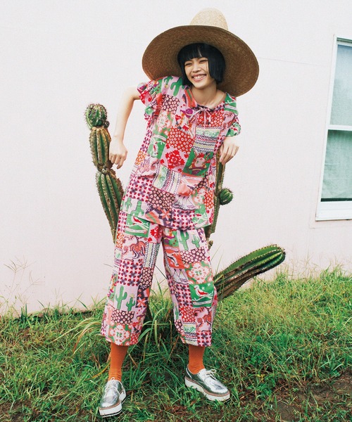 ツモリチサト TSUMORI CHISATO シアー トップス 透け感 プリント