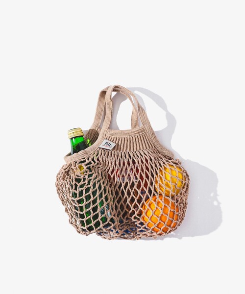 Filt（フィルト）の「FILT / ネット バッグ S（エコバッグ/サブバッグ・レディース・オフホワイト/ブラック/オリーブ/ベージュ/オレンジ/イエロー/ミント/ネイビー/パープル/ピンク・ONE SIZE）」の3枚目の写真