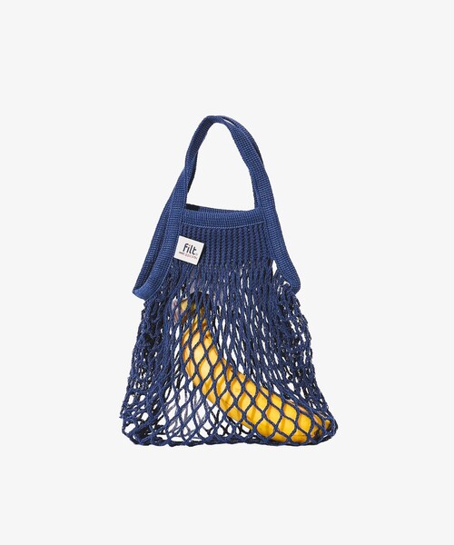 Filt（フィルト）の「FILT / ネット バッグ S（エコバッグ/サブバッグ・レディース・オフホワイト/ブラック/オリーブ/ベージュ/オレンジ/イエロー/ミント/ネイビー/パープル/ピンク・ONE SIZE）」の6枚目の写真