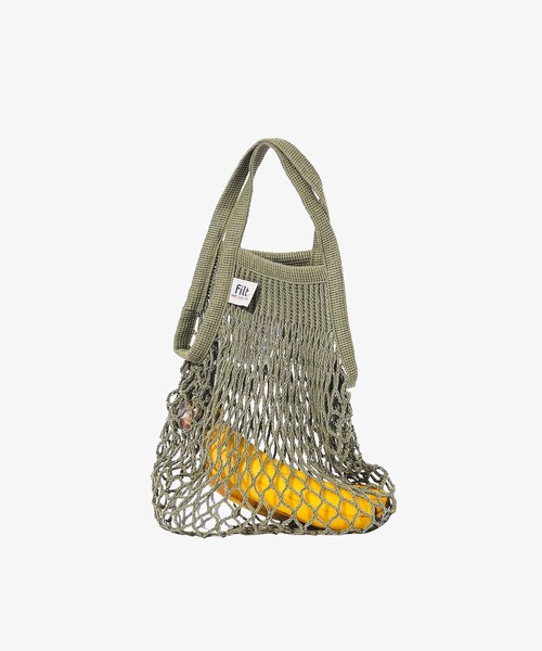 Filt（フィルト）の「FILT / ネット バッグ S（エコバッグ/サブバッグ・レディース・オフホワイト/ブラック/オリーブ/ベージュ/オレンジ/イエロー/ミント/ネイビー/パープル/ピンク・ONE SIZE）」の4枚目の写真