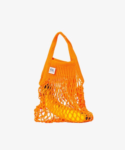 Filt（フィルト）の「FILT / ネット バッグ S（エコバッグ/サブバッグ・レディース・オフホワイト/ブラック/オリーブ/ベージュ/オレンジ/イエロー/ミント/ネイビー/パープル/ピンク・ONE SIZE）」の10枚目の写真