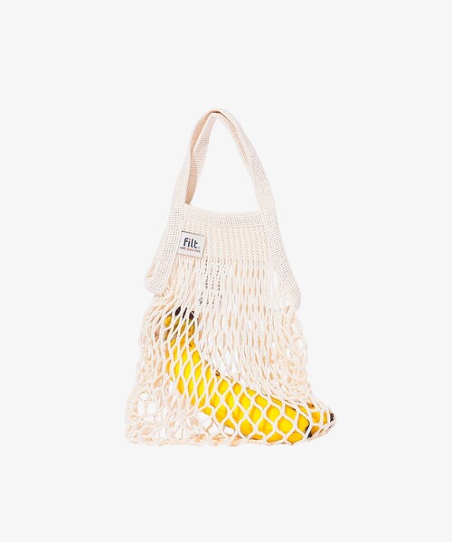 Filt（フィルト）の「FILT / ネット バッグ S（エコバッグ/サブバッグ・レディース・オフホワイト/ブラック/オリーブ/ベージュ/オレンジ/イエロー/ミント/ネイビー/パープル/ピンク・ONE SIZE）」の14枚目の写真