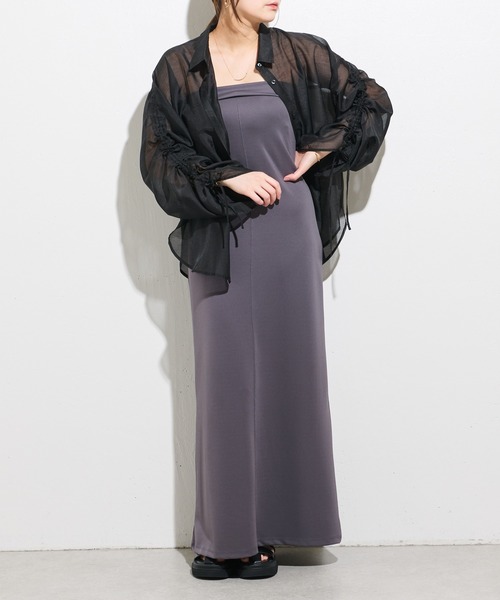Lui's（ルイス）の「ギャザースリーブシアーシャツ（シャツ