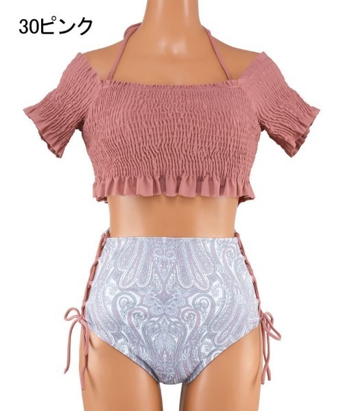 San-ai Resort サンアイリゾート　オフショル水着 オシャレ水着【2025年新作】オフショルダートップス付き3点