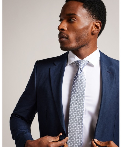 Ted Baker(テッドベーカー)の「CALIBAN シルクネクタイ(フラワーパターン)(ネクタイ・メンズ・シルバー・O/S)」の4枚目の写真