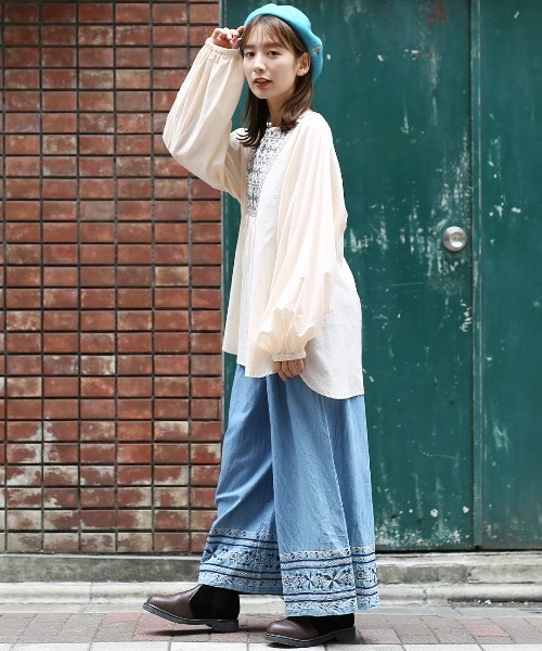 チチカカ（チチカカ）の「ワンポイントリャマベレー帽（ハンチング/ベレー帽・レディース・グリーン/ブラウン/ブラック/ライトグレー・FREE）」の6枚目の写真