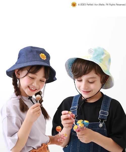 devirock（デビロック）の「Chupa Chups タイダイ＆デニムバケットハット（ハット・キッズ・ブルー系その他/その他・56/54/58）」の14枚目の写真