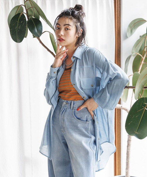 BAYFLOW（ベイフロー）の「マルチボーダータンク（タンクトップ・レディース・オレンジ/ブラック/オフホワイト・SMALL/MEDIUM）」の5枚目の写真