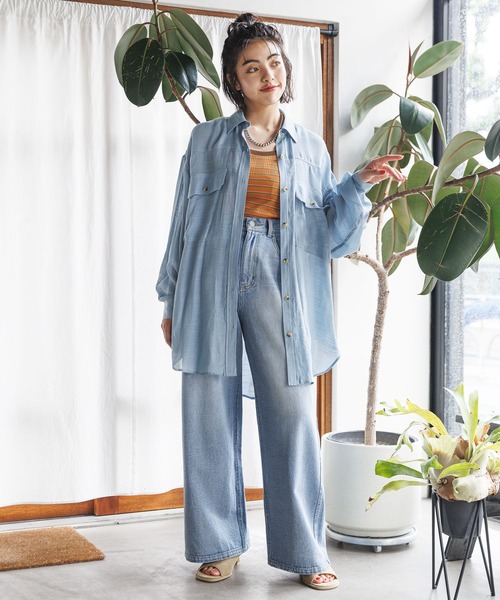 BAYFLOW（ベイフロー）の「マルチボーダータンク（タンクトップ・レディース・オレンジ/ブラック/オフホワイト・SMALL/MEDIUM）」の8枚目の写真