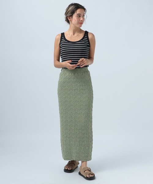 BAYFLOW（ベイフロー）の「マルチボーダータンク（タンクトップ・レディース・オレンジ/ブラック/オフホワイト・SMALL/MEDIUM）」の14枚目の写真