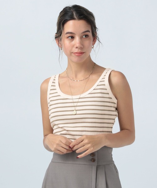 BAYFLOW（ベイフロー）の「マルチボーダータンク（タンクトップ・レディース・オレンジ/ブラック/オフホワイト・SMALL/MEDIUM）」の12枚目の写真