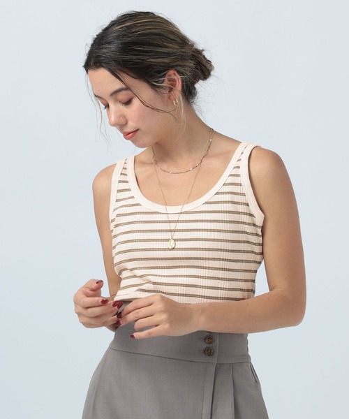 BAYFLOW（ベイフロー）の「マルチボーダータンク（タンクトップ・レディース・オレンジ/ブラック/オフホワイト・SMALL/MEDIUM）」の13枚目の写真