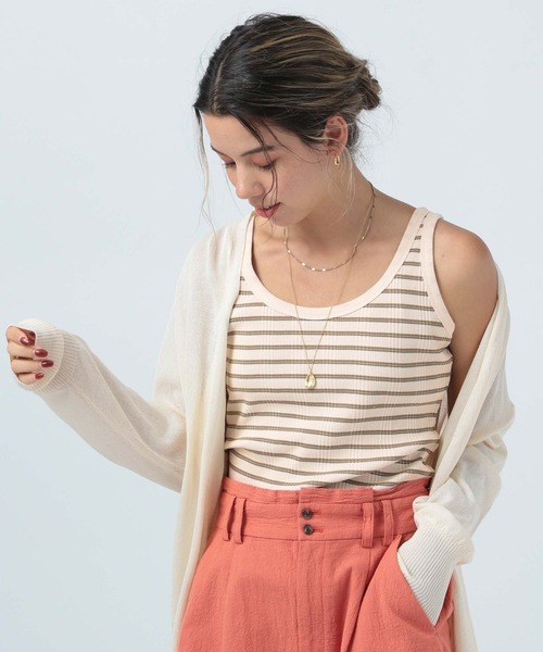 BAYFLOW（ベイフロー）の「マルチボーダータンク（タンクトップ・レディース・オレンジ/ブラック/オフホワイト・SMALL/MEDIUM）」の11枚目の写真