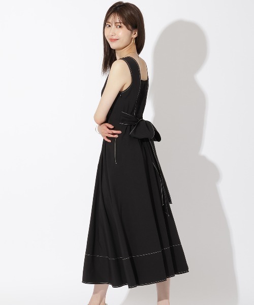 And Couture ／アンドクチュール／配色ステッチワンピース アンドクチュール AND COUTURE ウエストリブ配色ステッチ