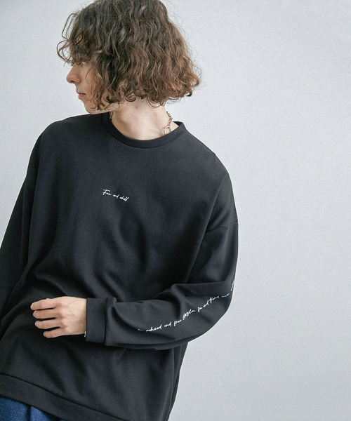 JUNRED(ジュンレッド)の「2ポイントロングスリーブワイドプルオーバー(Tシャツ/カットソー・メンズ・ホワイト/ライトグレー/ブラック/グレー系その他・S/M/L)」の5枚目の写真