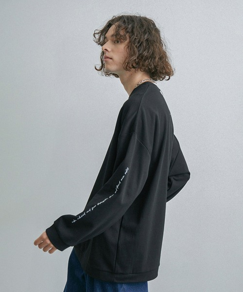 JUNRED(ジュンレッド)の「2ポイントロングスリーブワイドプルオーバー(Tシャツ/カットソー・メンズ・ホワイト/ライトグレー/ブラック/グレー系その他・S/M/L)」の6枚目の写真