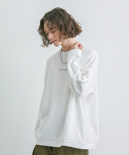 JUNRED(ジュンレッド)の「2ポイントロングスリーブワイドプルオーバー(Tシャツ/カットソー・メンズ・ホワイト/ライトグレー/ブラック/グレー系その他・S/M/L)」の11枚目の写真