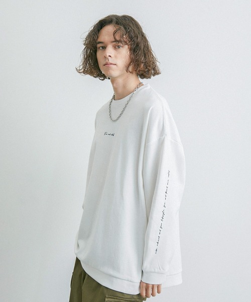 JUNRED(ジュンレッド)の「2ポイントロングスリーブワイドプルオーバー(Tシャツ/カットソー・メンズ・ホワイト/ライトグレー/ブラック/グレー系その他・S/M/L)」の12枚目の写真