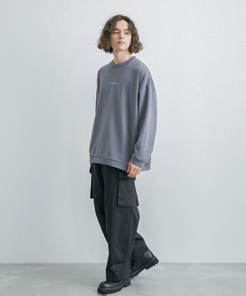 JUNRED(ジュンレッド)の「2ポイントロングスリーブワイドプルオーバー(Tシャツ/カットソー・メンズ・ホワイト/ライトグレー/ブラック/グレー系その他・S/M/L)」の18枚目の写真