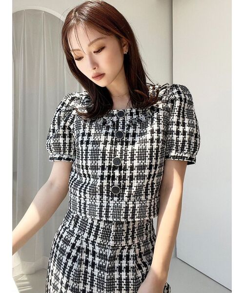 RESEXXY（リゼクシー）の「ツイードブラウス【セットアップ着用可能】（シャツ/ブラウス・レディース・レッド/ブラック/グリーン・FREE）」の5枚目の写真