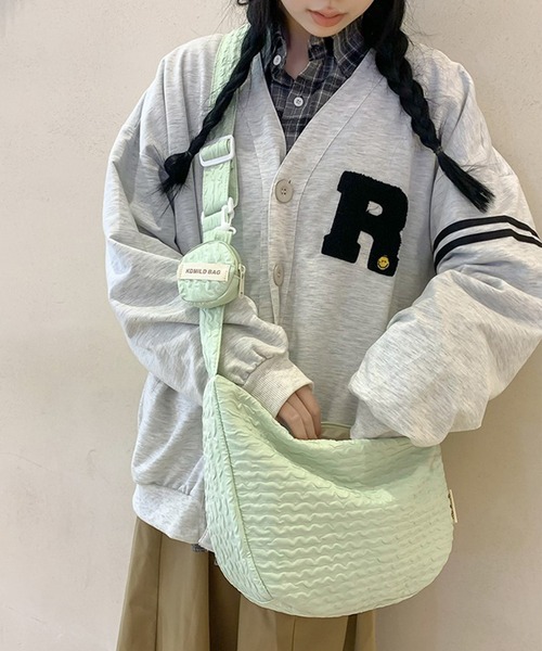 aimoha(アイモハ)の「ミニバッグ付き 2WAYトート(トートバッグ・レディース・オフホワイト/ブラック/ライトグリーン/イエロー/ピンク/ライトブルー・FREE)」の1枚目の写真